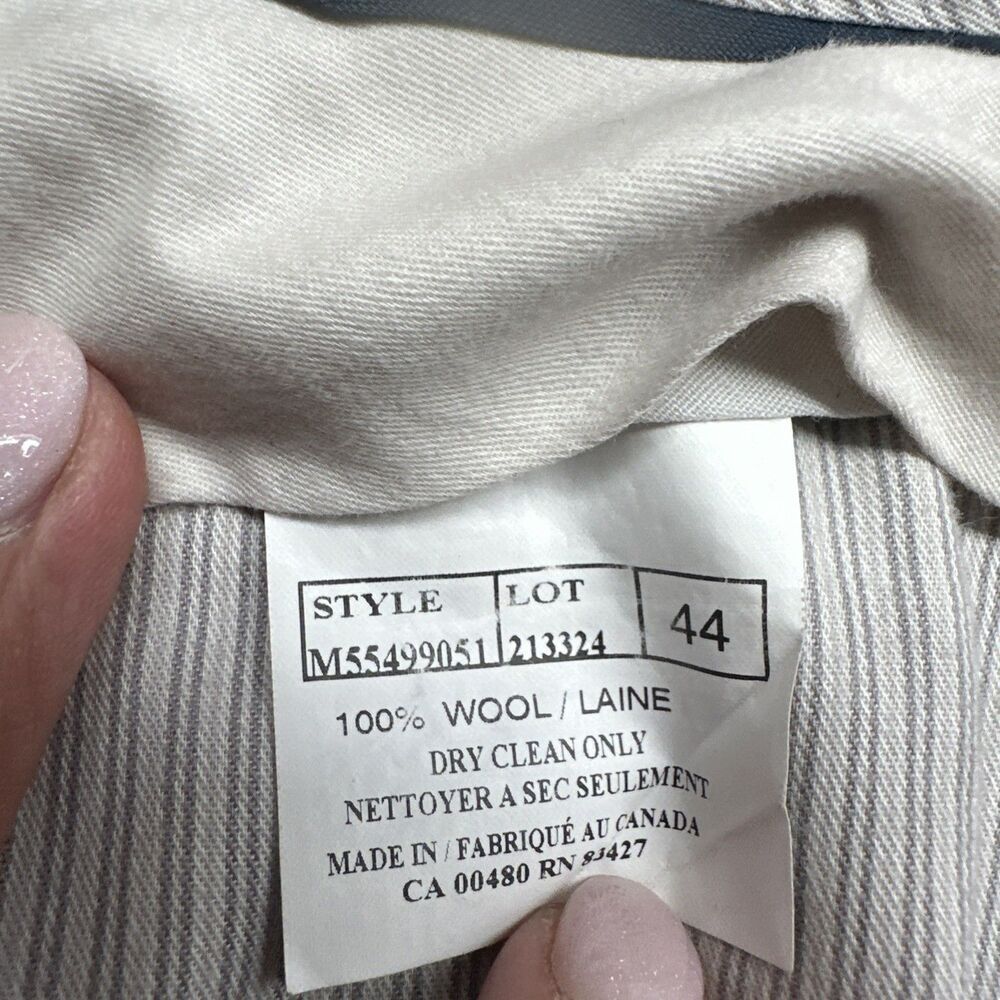 Ballin Dress Pants 100% Super 120s Wool Comfort-Eze Mens 40x27.5 Blue Flat Front - Picture 12 of 15